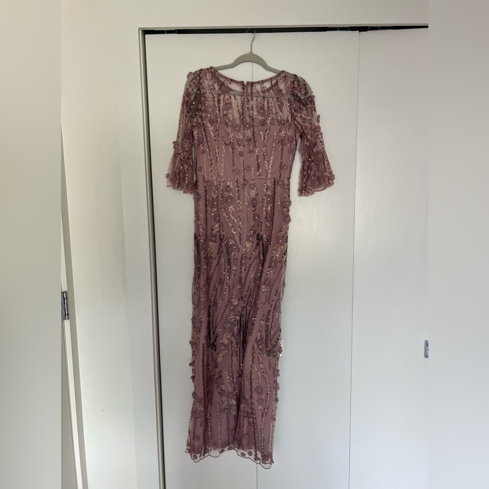 Adrianna Papell - Pink/Blush Flower Appliqué Dress - Size 6